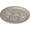 Ekena Millwork Edinburgh Ceiling Medallion (Fits Canopies up to 5 1/4"), Hand-Painted Pearl White, 18"OD x 1 3/4"P CM18EDPWS - alternate 2